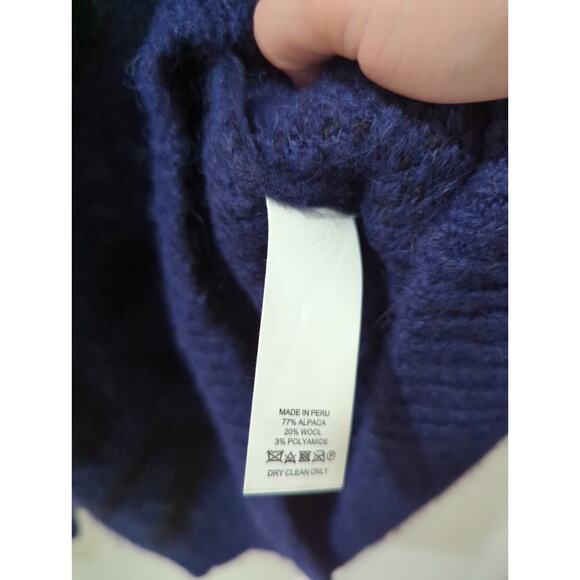 Kate Spade Blue Animal Print Alpaca Sweater NWT - Picture 7 of 7